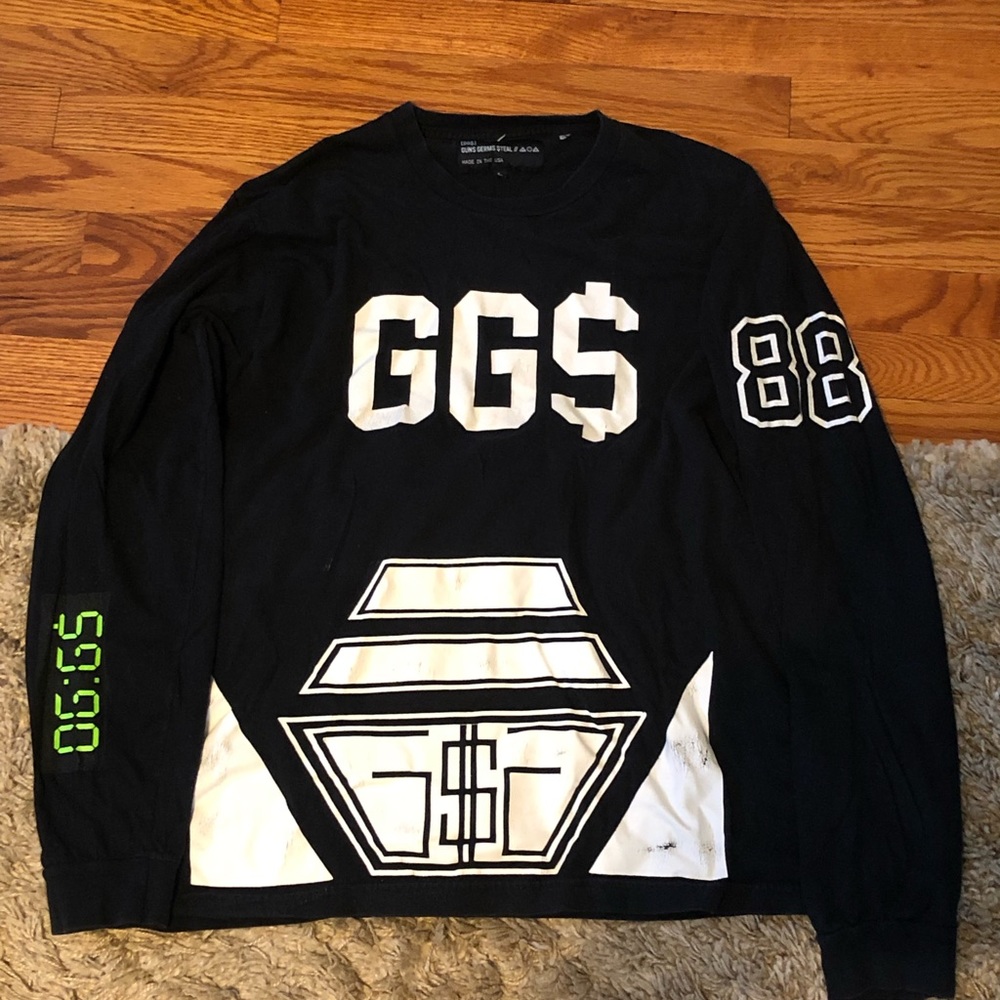Mens GG$ Guns Germs Steel long sleeve t shirt